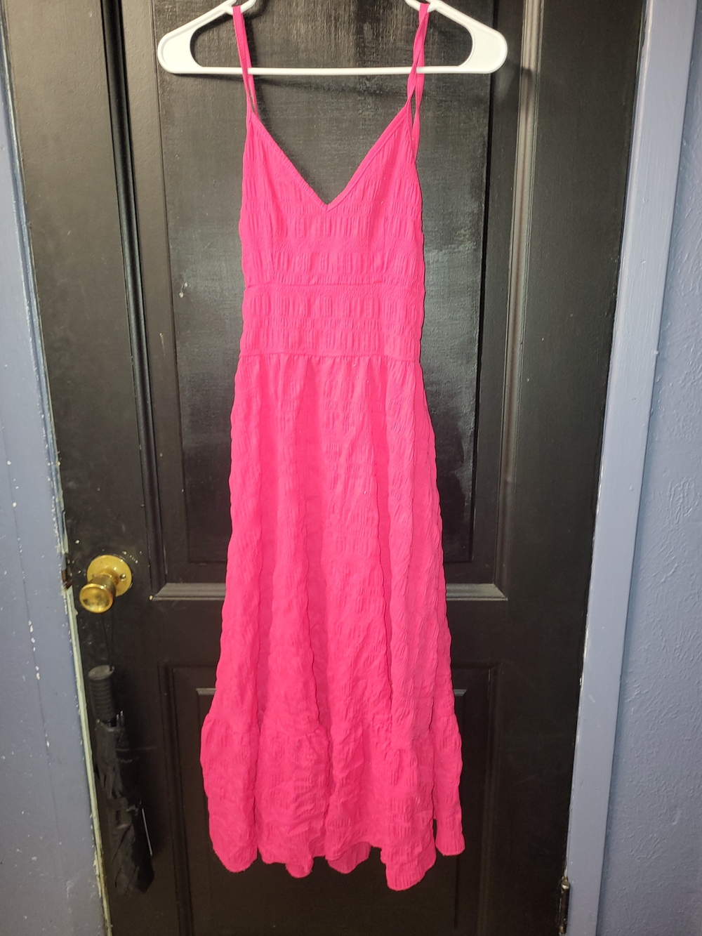 Women’s Pink Maxi Dress with Spaghetti Straps
